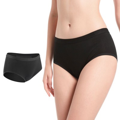 VOXSHE Period Underwear for Women Mild Absorbency Womens Period Briefs Leak-proof Panties for Menstrual Black
