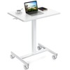 NicBex Home Office Desk Morden Standing Desk with Scroll Wheels and Wooden Desktop Height Adjustable Small Computer Desk for Study and Work - 4 of 4