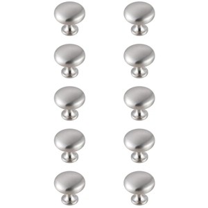 Elegant Lighting Cadon 1.2Inch Diameter Brushed Nickel Mushroom Knob Multipack (Set of 10) - 1 of 4