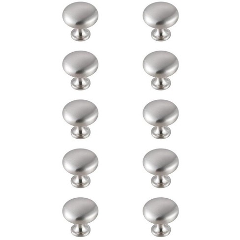 Elegant Lighting Cadon 1.2Inch Diameter Brushed Nickel Mushroom Knob Multipack (Set of 10) - image 1 of 4