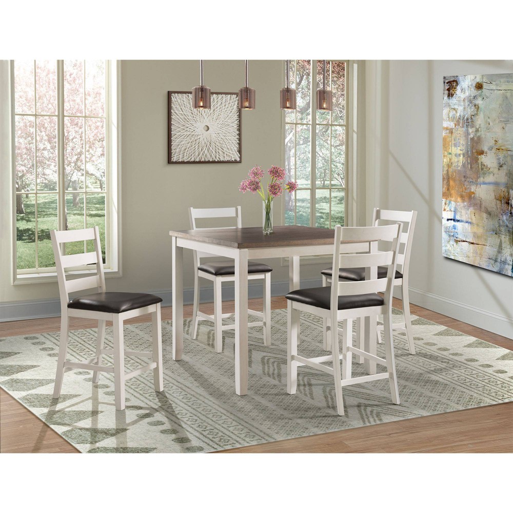 Photos - Dining Table 5pc Kona Counter Height Dining Set Brown - Picket House Furnishings