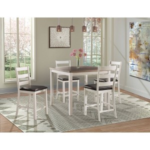 5pc Kona Counter Height Dining Set Brown - Picket House Furnishings