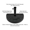 Nature Spring 20-lb Half-Round Freestanding Weighted Resin and Concrete Umbrella Holder - Black - 2 of 4