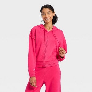 Women's French Terry Full Zip Hoodie Sweatshirt - JoyLab™ - 1 of 3