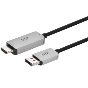 Monoprice DisplayPort 1.4 Cable to 8K HDMI - 6 Feet | 32AWG, 8K@60Hz, Up To 32.4Gbps, For Video Game Console, Gaming Monitor, Apple TV, or PC - 1 of 4