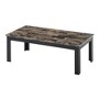 3-Pc Traditional Rectangular Coffee Table and Square End Tables Set with Faux Marble Tops, Elegant Accent for Living Room or Lounge - 3 of 4