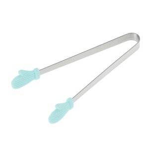 Unique Bargains Pcs Food Tongs Glove-Shaped Ice & Food Tongs Dishwasher Safe Stainless Steel Silicone 5 Inch 1 Pcs - 1 of 3