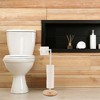 Evideco French Home Goods Freestanding Toilet Paper Holder Stand with Bamboo Base - 2 of 4