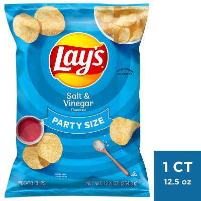 Lay's Salt and Vinegar Party Size Potato Chips - 12.5oz