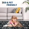 Plush Washable Area Rugs High-Density Fake Wool Pile Non-Slip Foldable Carpet with Modern Floral Paradise Pattern for Living Room Bedroom - 4 of 4