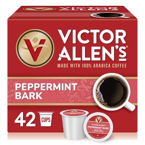 Victor Allen's Coffee Peppermint Bark Flavored, Medium Roast, 42 Count, Single Serve Coffee Pods for Keurig K-Cup Brewers - 1 of 4