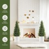 Set of 2 Artificial Cedar Topiary Trees 150cm – UV-Resistant Faux Bushes for Front Door, Maintenance-Free Potted Plants - 4 of 4