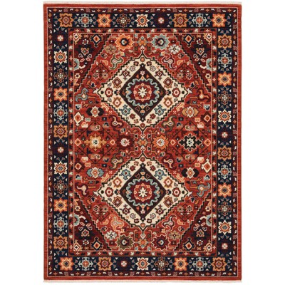 Oriental Weavers Lilihan 2061V Red/ Blue Indoor Area Rug - 5'3" x 7'6"