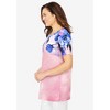 Woman Within Short Sleeve Watercolor Tunic - 4 of 4