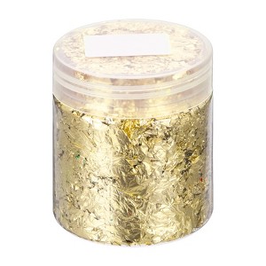 Unique Bargains Gold Foil Flakes for Nail Resin Crafts Painting Candle Making - 1 of 4