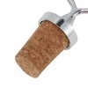Unique Bargains Bottle Stopper Aluminum Alloy Wood Silver Tone Brown 3.23"x1.57"x0.79" 1 Pc - 3 of 3