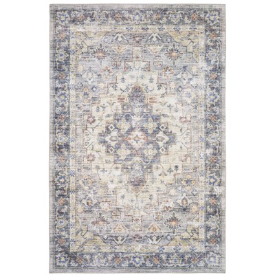 Oriental Weavers Myers Park MYP02 Blue/ Gold Indoor Area Rug - 5' x 7'