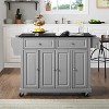 52" Full Size Granite Top Kitchen Cart - Crosley - 3 of 4