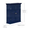 Teamson Home Glancy Removable Two-Door Wall Cabinet with Faux Louvered Doors, Navy - image 2 of 4