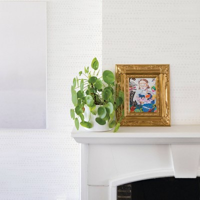 Light Tan Moire Dots Vinyl Peel and Stick Wallpaper