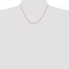 Black Bow Jewelry 1.5mm, 10k Yellow Gold Lightweight D/C Rope Chain Necklace - 2 of 4