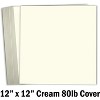 Hamilco Card Stock Scrapbook Paper 12x12 Cream Colored Cardstock 80lb Cover – 25 Pack - 2 of 4