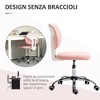 Anybear Cute Armless Office Chair, Vanity Task Chair with Adjustable Height, Swivel Wheels - 2 of 4