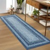 Living Room Rug, Washable Braided Rug, Non Slip Accent Carpet Braided Print, Indoor Rustic Area Rug Border Carpet for Bedroom Home Decor - 4 of 4