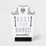 Bootiful Rest Your Bones Tombstone Halloween Wall Sign - Hyde & EEK! Boutique™