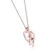 Pompeii3 Ruby & Diamond Necklace Heart Shape Pendant in 14k White, Yellow, or Rose Gold - 2 of 3