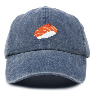 Dalix Salmon Nigiri Embroidered Sushi Cotton Dad Hat Baseball Cap Adjustable Womens - 1 of 4