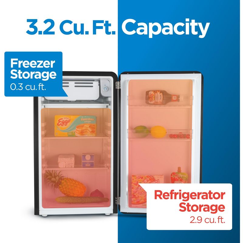 COMMERCIAL COOL Retro Refrigerator 3.2 Cu. Ft., 3 of 9