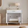 DSVIMOY Cat Litter Box Enclosure with Scratch Pad, Hidden Wooden Pet House Sideboard for Living Room Office, White, 31.75"*15.75"*32.75" - 2 of 4