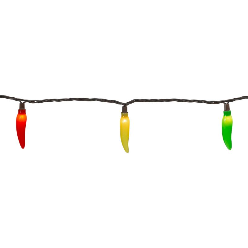 Northlight 35-Count Vibrantly Colored Chili Pepper String Light Set, 22.5' Brown Wire, 3 of 5