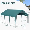 10x20 FT Portable Garage, Outdoor Storage Shed, Waterproof & UV Protection, for Cars, Boats, and Storage - 2 of 4