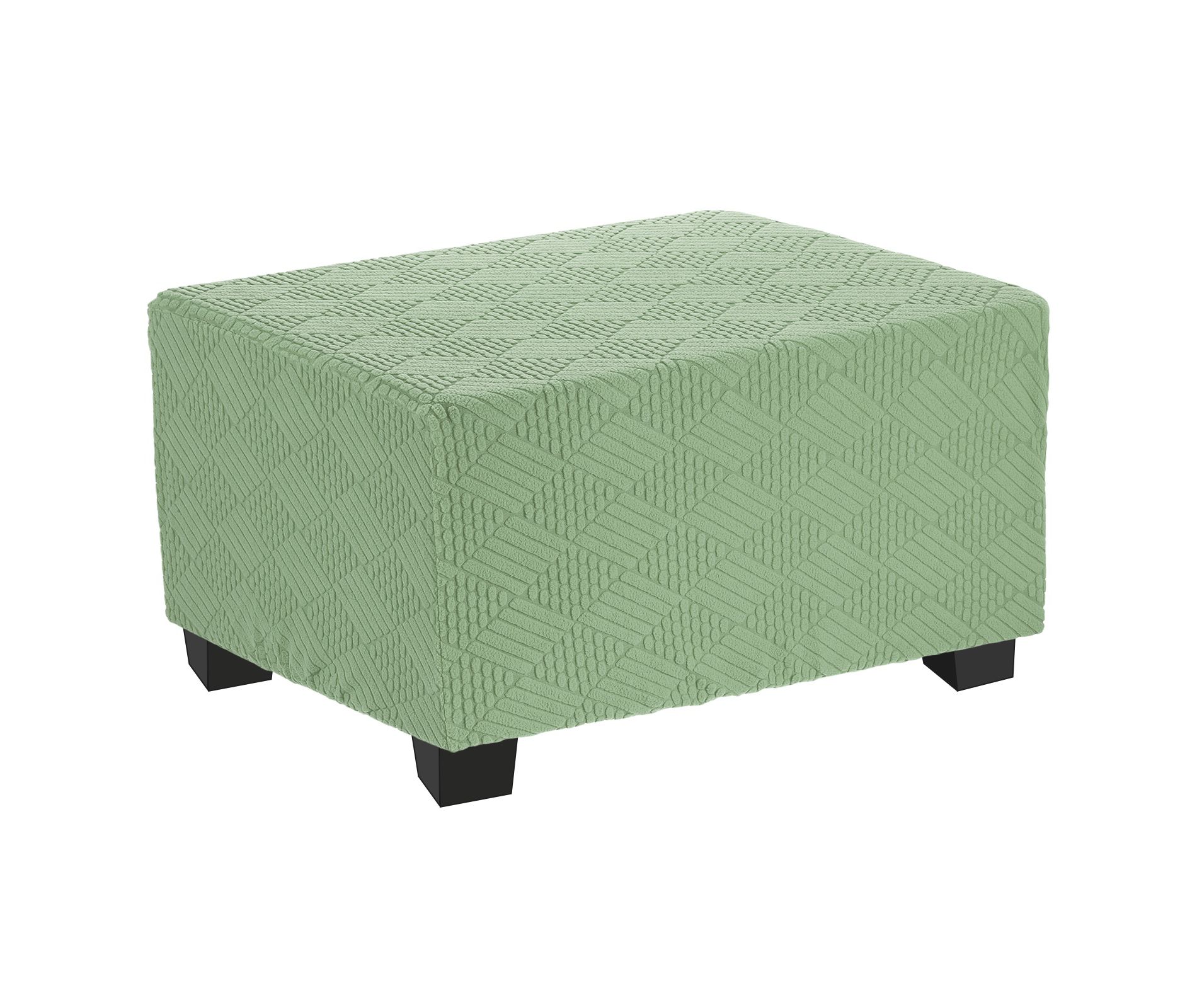 Unique Bargains  Elastic Furniture Protector Stretch Foot Stool Cover for Living Room Bedroom 1 Pc Light Green Fit 85-95cm / 33"-37"