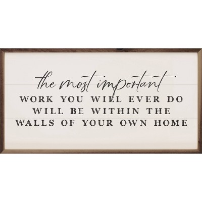 Kendrick Home The Most Important Wall Art White