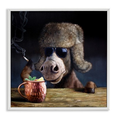 Stupell Industries Moscow Mule Funny Animal, 12" x 12"