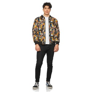 Seeing Red Dancing Skeleton Adult Bomber Jacket - 1 of 4