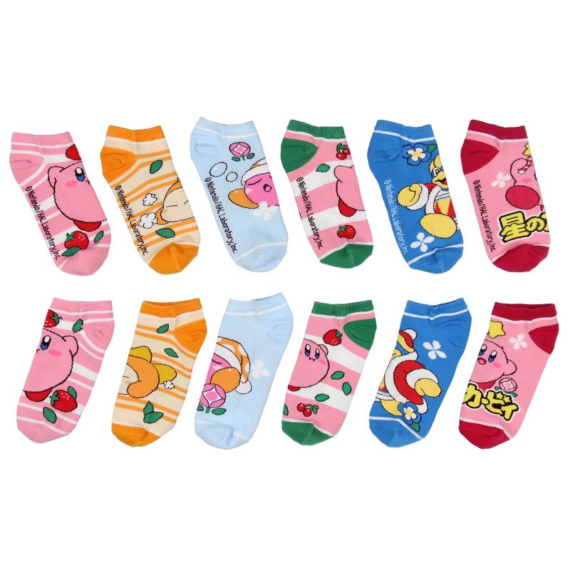 Nintendo Kirby Adult Video Game Assorted Characters 6 Pair Pack Socks Size 9-11 Multicoloured, 2 of 4