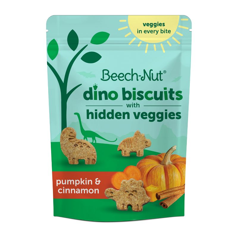 Beech-Nut Hidden Veggies Dino Pumpkin Cinnamon Toddler Snacks - 5oz/28ct, 1 of 7