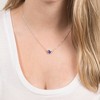 Pavilion Gift Company - Liza Birthstone September Sapphire - 17"-18.5" Necklace with 0.25" Crystal Pendant made from Austrian Crystals - Necklaces - 3 of 4