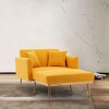 CAVINAS Teddy Velvet Accent Chair with Adjustable Mid-Height Backrest,Cozy Upholstered Living Room Chairs,Reading Chairs for Living Room - 2 of 4