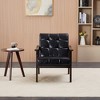 KWPZQEB Modern Accent Chairs, Upholstered Mid-Century Lounge Armchair with Cozy Soft Padded & Wood Legs, Suitable for Living Room Bedroom - 2 of 4