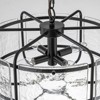 LLHZSY Lantern Clear Handmade Glass Ceiling Chandelier 17 9/10" Wide 4-Light Fixture-Black - 4 of 4