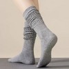 Anna-Kaci Women's 3-Pack Scrunch Grip Socks with Non-Slip Sole Soft Stretch Knit Fabric and Ribbed Ankle Design - 2 of 4