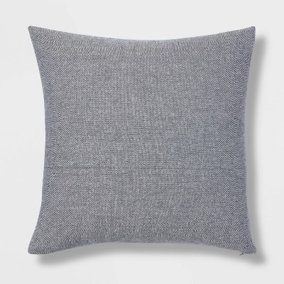 Oversized Chambray Square Throw Pillow Blue - Threshold™