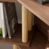 SKRAN 4 Tier Retractable and Rotatable Bookcases, Wooden Corner Book Shelf, Storage Rack for CDs/Movies/Books, Rustic Brown Bookcase for Living Room - 4 of 4