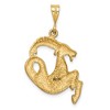 Black Bow Jewelry 14k Yellow Gold Large Capricorn the Goat Zodiac Pendant - 3 of 4