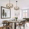PAKOKULA Farmhouse 5-Light Black Modern Drum Chandelier - 3 of 4